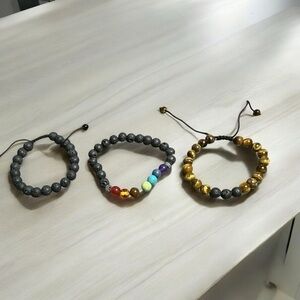 Tiger Eye Aromatherapy Essential Oil Diffuser Bracelet (10mm beads also black al